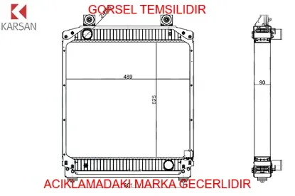 Radyatör Euro6 Atak/star Karsan 1030167AA resmi