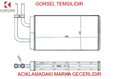 Aluminyum Brazing Petek Arka  Jest Karsan 7550032AA resmi