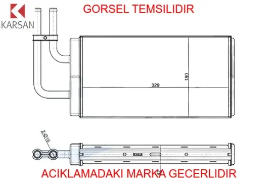 Aluminyum Brazing Petek Arka  Jest Karsan 7550032AA resmi