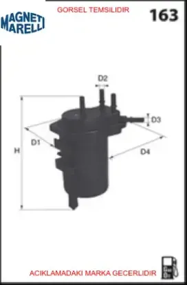 Mazot filtresi kangoo-clıo ıı 1.5 dcı 01-04 (65) magnetı marellı 7701061576/ 8200151379/ 770106 resmi