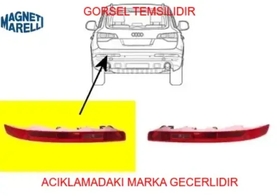 Stop lambası audı q7 (au756) arka sol magnetı marellı 714027340702/ 4l0945095 resmi