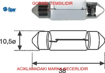 Ampul,dıpsız 2.0/tpsx  35.10 opar 14150190 resmi