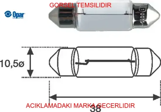 Ampul,dıpsız 2.0/tpsx  35.10 opar 14150190 resmi