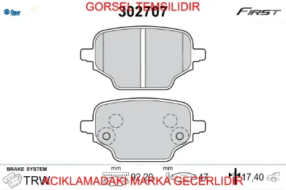 Fren balata takımı opar 155255420 resmi