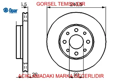 Dısk fren pa opar 46419204 resmi