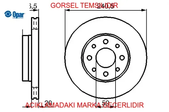 Dısk fren pa opar 46419204 resmi