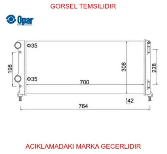Radyatör doblo opar 51861635e resmi