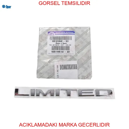 Bagaj lımıted yazısı opar 51974542 resmi
