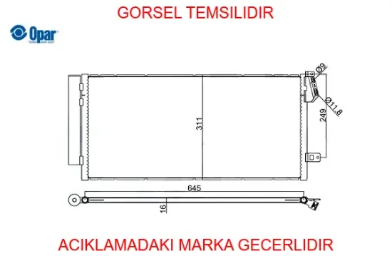 Klima kondenserı opar 52090369 resmi