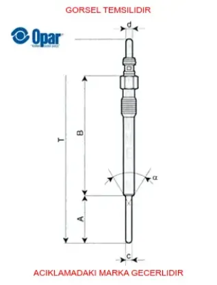 Isıtma buji sı (1.3 cf5) opar 55210051e resmi