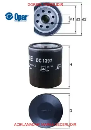 Yağ filtresi egea opar 6000633313 resmi