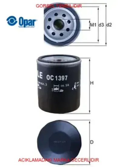 Yağ filtresi egea opar 6000633313 resmi