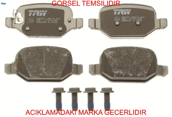 Fren balata takımı  arka 500l opar 77367515 resmi