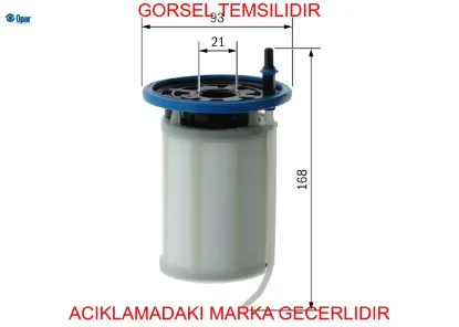 Yakıt filtresi fıat doblo-lınea-fıorıno-egea 1.3-1.6mjt opar 77367623 resmi