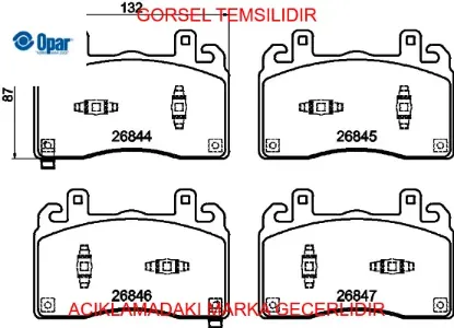 Fren balata takımı opar 77369330 resmi