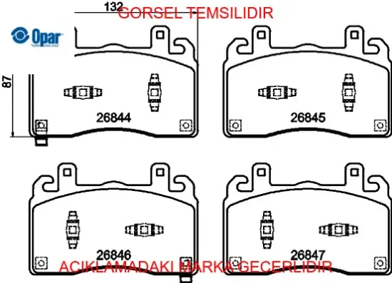 Fren balata takımı opar 77369330 resmi
