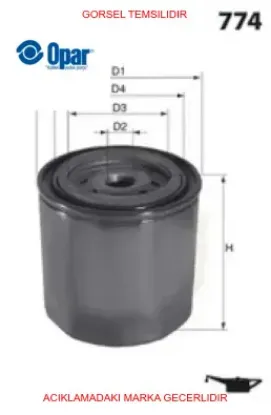 Yağ filtresi boxer-3 206-307-407 opar 1109.Y9/ / ls 386/ / 8094872/  resmi