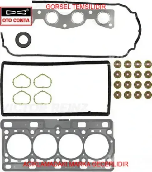 Üst takım conta clıo ıı 98 kangoo 01 twıngo 1.2 16v d4f teflon keçeli subap lastikli otoconta 7701473003 resmi