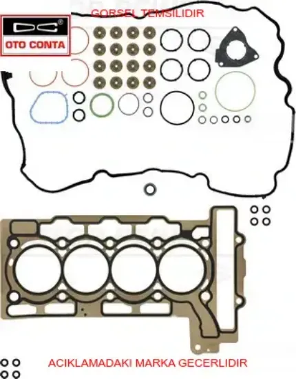 Üst takım conta skc li peugeot 3008-5008 1.400cc-1.600cc 16 v vtı 5fh-5fs ep6c - 5fk-ep6cb 11120427689 resmi