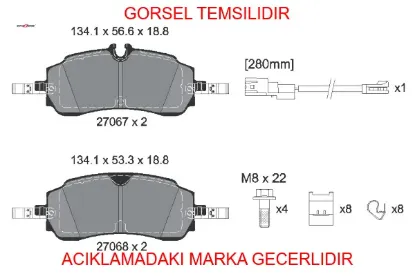 Arka fren balatası yenı transıt custom v710e 23> otozone ktpz312m008ab/ 2712621 resmi