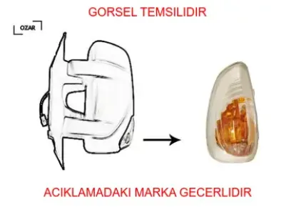 Dış dikiz ayna sinyali sol beyaz master ııı 10 movano b 10 2.3dci ozar 261652475r/ 261650223r/ 2616500q0b resmi