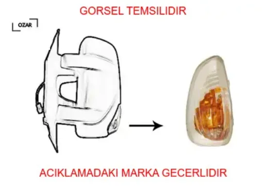 Dış dikiz ayna sinyali sol beyaz master ııı 10 movano b 10 2.3dci ozar 261652475r/ 261650223r/ 2616500q0b resmi