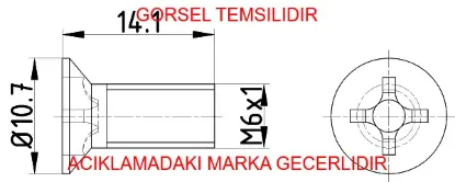 Cıvata peugeot  11085864 resmi