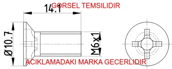 Cıvata peugeot  11085864 resmi