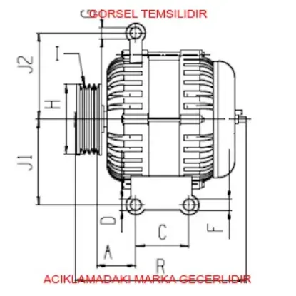 Ne alternatör peugeot  13579673 resmi