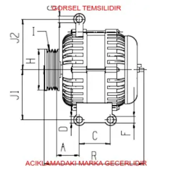 Ne alternatör peugeot  13579673 resmi