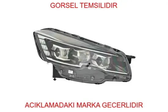 Sağ ön led far peugeot  1612495280 resmi