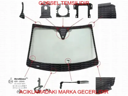 Ön cam  ısıtmalı  3008 (p84e)  5008 (p87e) peugeot  1617361980 resmi