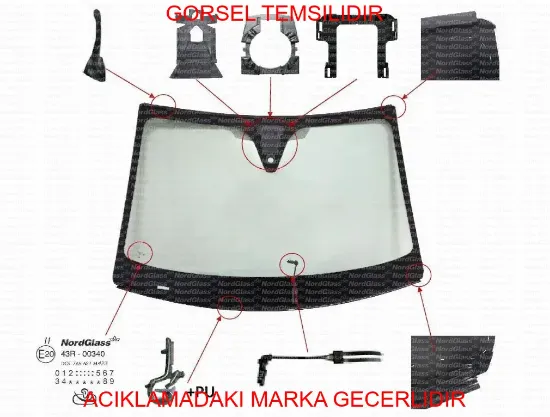 Ön cam  ısıtmalı  3008 (p84e)  5008 (p87e) peugeot  1617361980 resmi