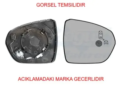 Dış dikiz aynası camı sağ ds7 (x74) crossback allure 3008 (p84) peugeot  1618048280 resmi