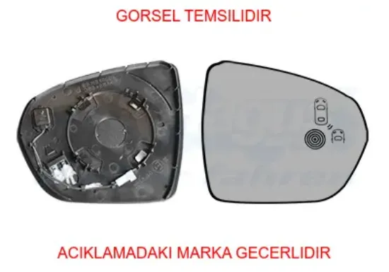 Dış dikiz aynası camı sağ ds7 (x74) crossback allure 3008 (p84) peugeot  1618048280 resmi