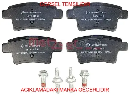 4 balata takımı peugeot  1647873780 resmi