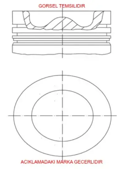 Piston grubu peugeot  25182669 resmi