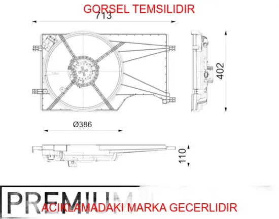 Fan motoru peugeot  39059783 resmi