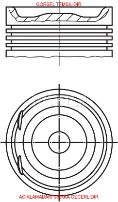 Piston grubu peugeot  55558801 resmi