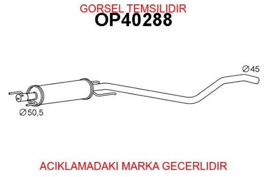 Ara susturucusu peugeot  94700185 resmi