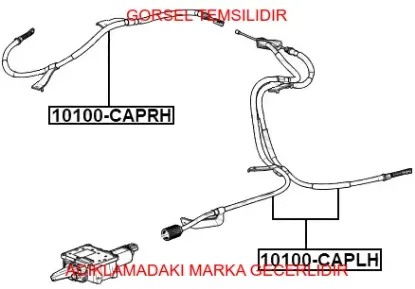 El fren telı sol arka antara peugeot  95351025 resmi