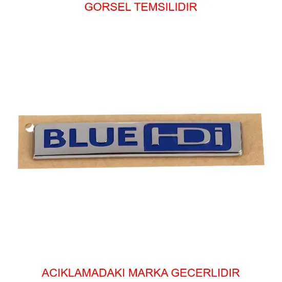 Blue hdi yazı peugeot  98104750VD resmi