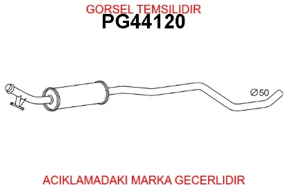 Egz ara borusu peugeot  9816059780 resmi