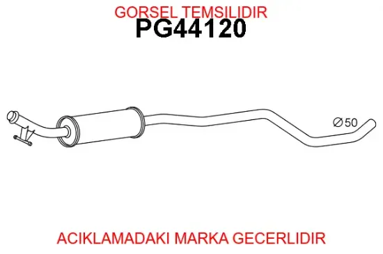 Egz ara borusu peugeot  9816059780 resmi