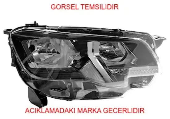 Sağ Ön Far Rifter Peugeot 9816826880 resmi