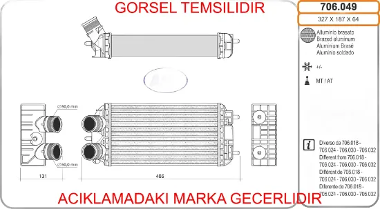 Hava/hava eşanj peugeot  9825341380 resmi
