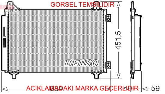Kondansör Peugeot 9825371480 resmi