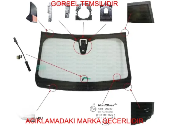 Ön cam ısıtmalı 2008 (p24e) peugeot  9825583080 resmi