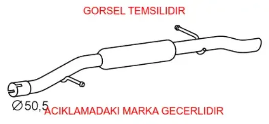 Arka susturucu peugeot  9828302480 resmi