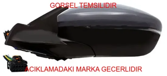 Dış ayna sol manuel katlana bilinen led li lam peugeot  983767411T resmi